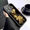 Черный чехол для телефона Gold Label Floral Steps для iPhone 14/15/16/17 Pro Max