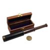 Personalised 12-Inch Bronze Telescope with Wooden Box: Custom Spyglass Gift