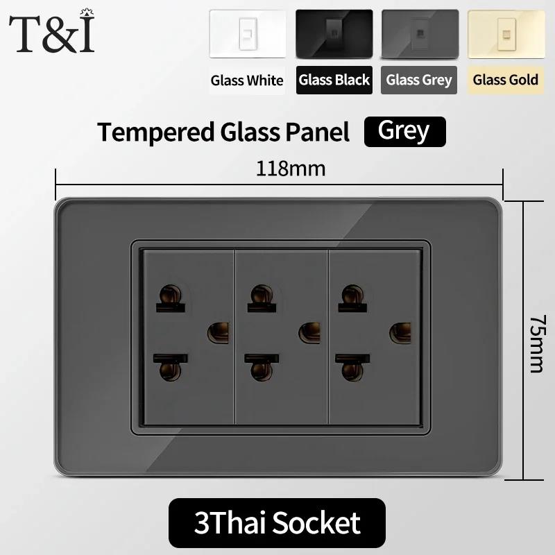 Американский Тайский Стандарт 118*75мм USB Type-C 20Вт Быстрая Зарядка Розетка Умная Розетка 3А Настенный Выключатель Света Офис Домашнее Использование 110В 1