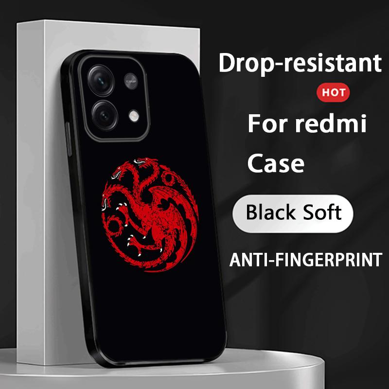 G-game of T-thrones fashion poster logo Phone Case For Redmi Note 14 13 12 11 Pro Plus S 5G 14C A3 Soft Black Phone Cover