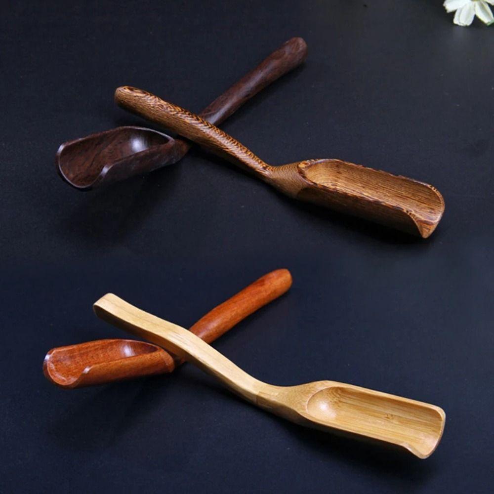 New Portable Tea Scoop Natural Bamboo Spoon Accessories Teaspoon Kongfu Tea Delicate Chinese Retro Style Tea Shovel