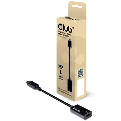 Club3D DisplayPort 1.4 на HDMI 2.0b HDR (Высокий динамический диапазон) Совместимый активный адаптер 4K 60 Гц (CAC-1080)