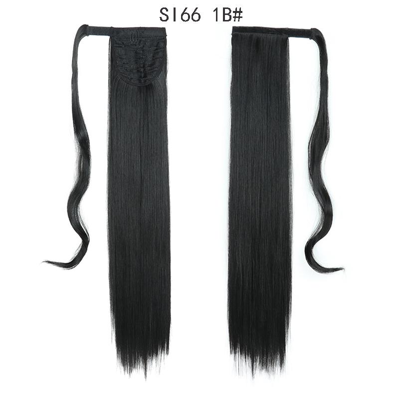 Straight Synthetic Clip In Drawstring Ponytail Hairpieces for Women High Temperature Fiber