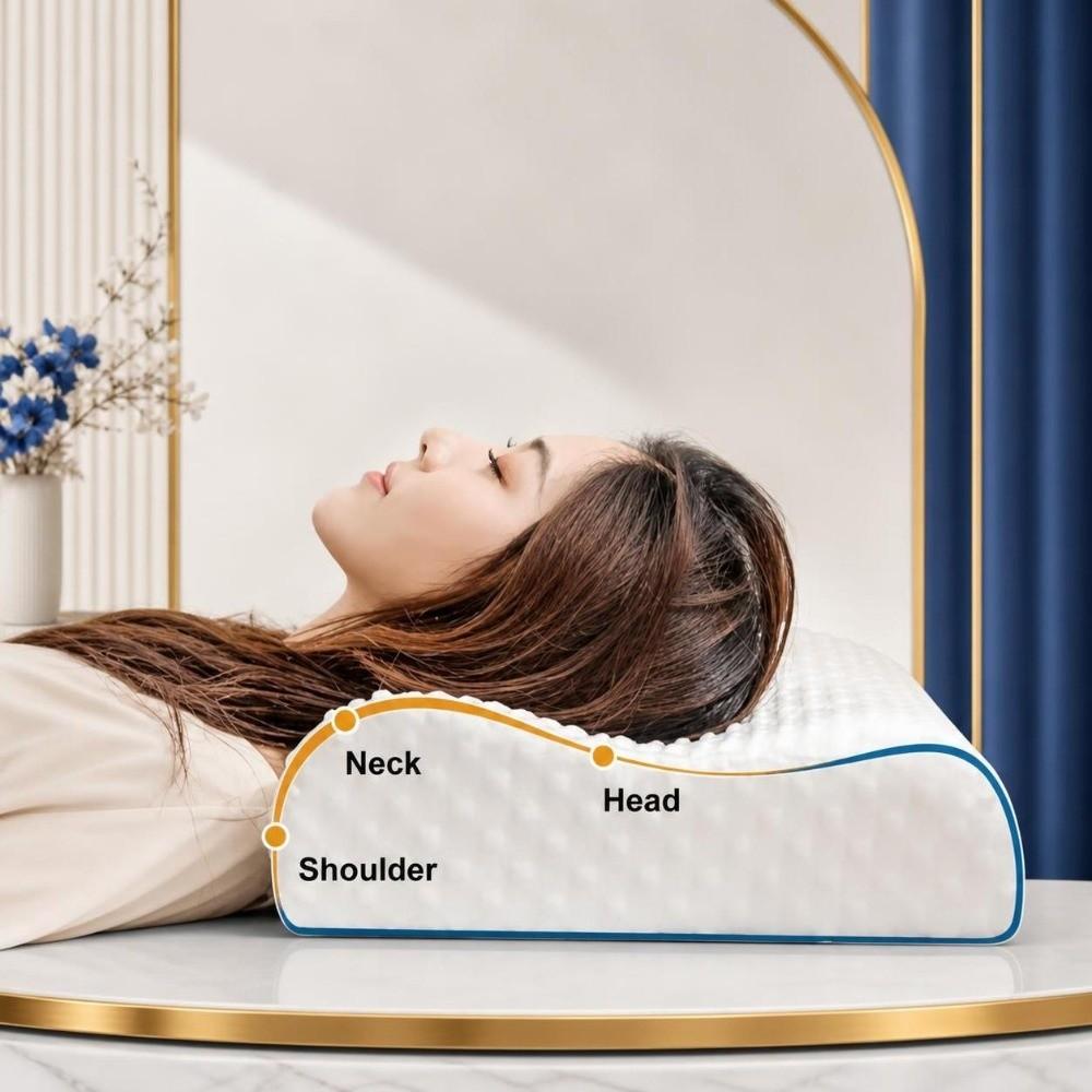 Slow-Rebound Neck Support Pillow Comfortable Ergonomic Sleep Pillow Bedroom Sleeping