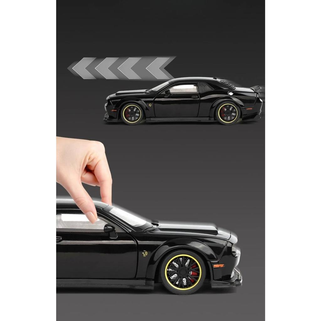 1/32 масштаб Dodge Challenger Hellcat SRT литой автомобиль модель звук свет инерционный металлический игрушечный автомобиль мальчик подарок коллекция миниатюрный автомобиль
