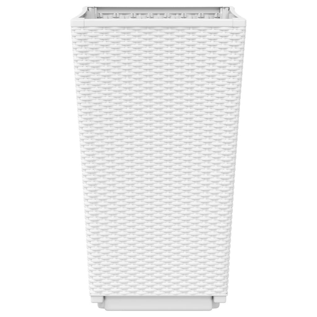 Vidaxl Donice Ogrodowe, 2 Szt., Białe, 32,5X32,5X57, Pp