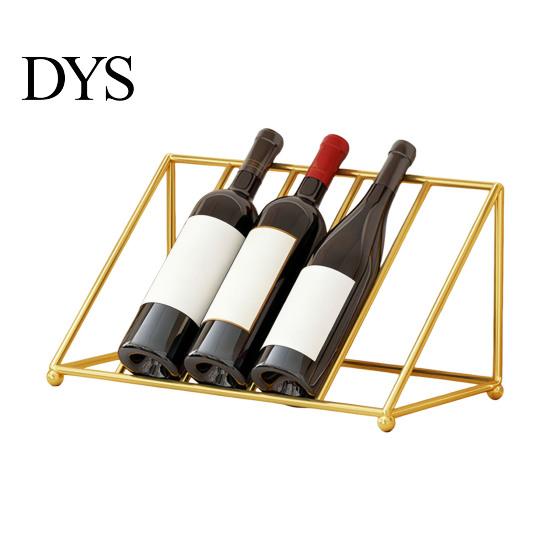 Decorative Wine Display for Restaurant Liquor Bottle Shelf, Tilted Iron Art Rack, Modern Rack Countertop Style Holder, Home Bar Kitchen And