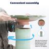Handmade Ceramic Bird Bath (diameter 43 cm, Height 45 cm), Light Green, Radial Swirl Relief, Weatherproof & Frost-Resistant, for Garden, Terrace