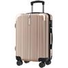 Supervised by Active Flight Attendants Suitcase Carry Case Carry Bag TSA Dial Lock Company Unlimited Warranty On Some Parts Double Casters Size Nights