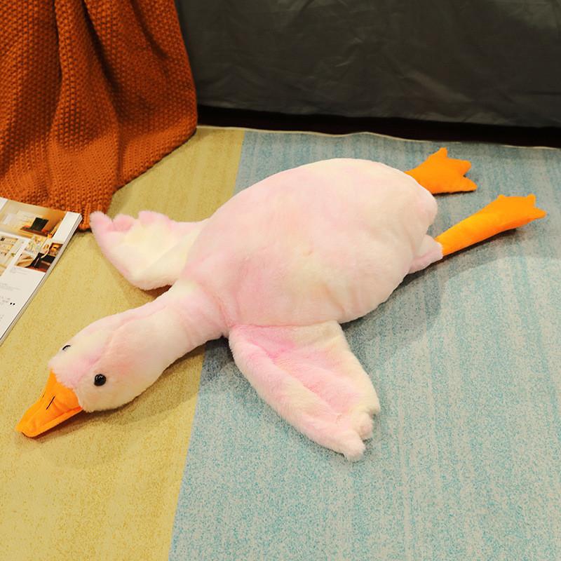 Cozy Colorful Tie-dye Goose Plush Toy Adorable Cuddle Companion With Soft Fabric