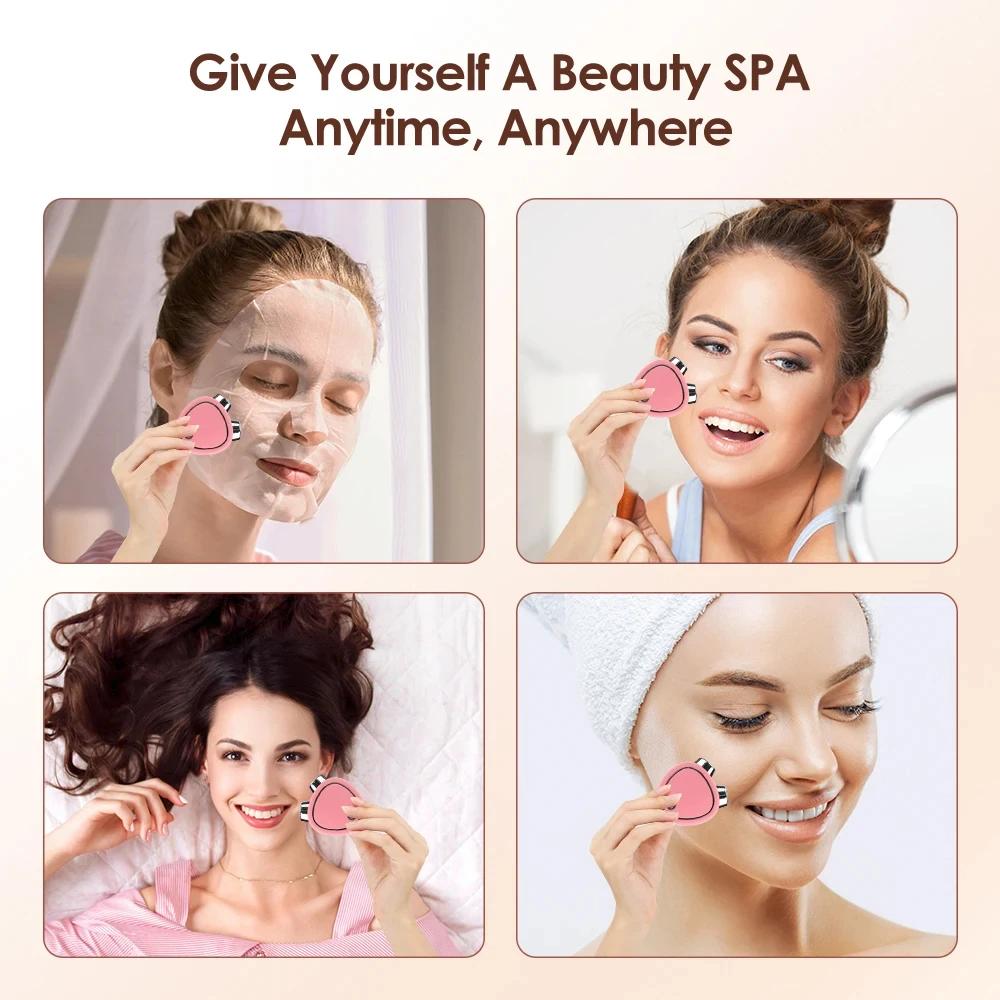 Мини-электрический роликовый массажер для подтяжки лица EMS Microcurrent Sonic Vibration Подтяжка лица Подтяжка кожи Массажные устройства для красоты