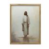 Prayer In Silence - Jesus Prayer In Silence - Jesus, 40X50 Cm, Gold Aluminum Frame, 230 Gsm Matte Paper