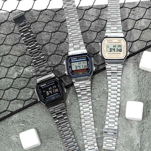 Мужские цифровые наручные часы Casio A168W черные, доступны различные модели.