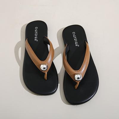 CRLAYDK Женские шлепанцы с поддержкой свода стопы, удобные летние пляжные сандалии-вьетнамки без застежки, женские тапочки для ходьбы в помещении и на улице