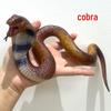 Мягкая резиновая модель гремучей змеи кобры из ТПР - Игрушка-животное Золотой питон для Хэллоуинских розыгрышей и украшений
