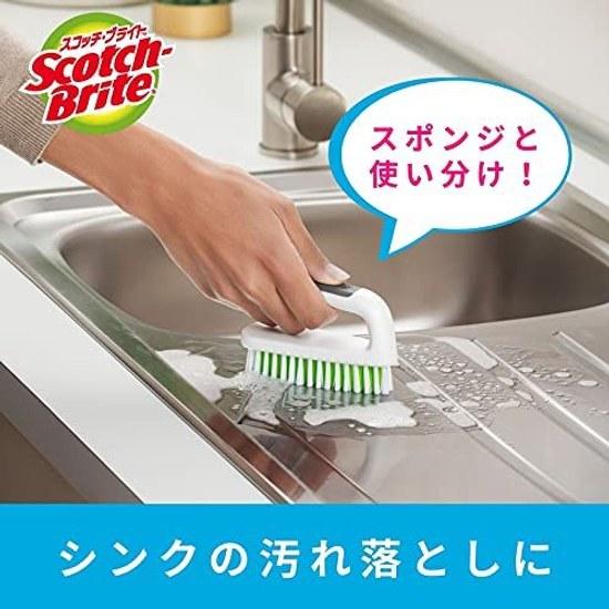 3M Мини-щетка для кухни, не царапающая, антибактериальная, 2 шт., Scotch-Brite K-504J