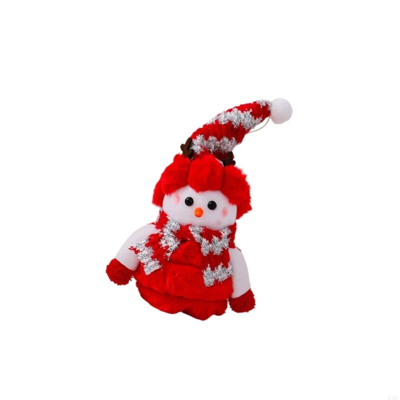 Festival Snowman Doll Ornament Plush Toy For Winter Parties Quality Cotton Plastic Materials Easy Setups Store Display