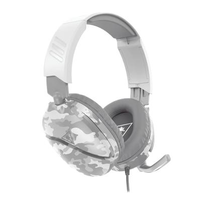 Игровая гарнитура TURTLE BEACH, легкие наушники весом 230 г, для PS5, PS4, портативной игровой консоли, смартфона Xbox, проводной откидной микрофон с функцией отключения звука Recon 70, белый камуфляж