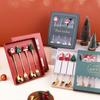 4/6pcs Year Christmas Spoon Fork Christmas Decorations For Home Xmas Gifts Navidad Christmas Tableware Decor Kids Gifts