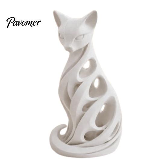 Декоративные ornaments из смолы, Спиральная статуэтка кота, Креативная витая статуя, Художественные современные украшения для интерьера, Настольный декор для дома