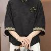 Элегантная рубашка в китайском стиле для женщин среднего и пожилого возраста, лето 2026