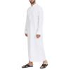 Muslim Men Jubba Thobe Solid 2024 Long Sleeve Thin Robes Kaftan Stand Collar Islamic Arabic Fashion Men Caftan S-3XL