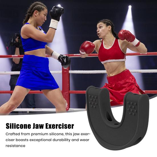 Силиконовый тренажер для челюсти U-образной формы, портативный, для мужчин и женщин, для моделирования мышц лица, укрепления челюстной кости, тренажер для коррекции линии подбородка, тоник для похудения лица