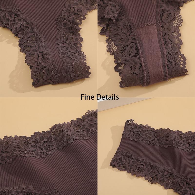 FINETOO Хлопковые бесшовные кружевные трусики для женщин, сексуальные трусики, удобное нижнее белье, женские стринги с цветочным принтом