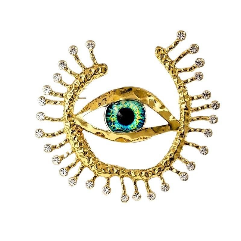Retro Teufelsaugen High-End Damen Überzogene Augen Brosche