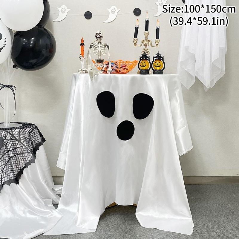 Halloween Decoration Terror Tablecloth Halloween Party Horror Table Cover Halloween Decorative Spider Web Tablecloth Spooky Deco
