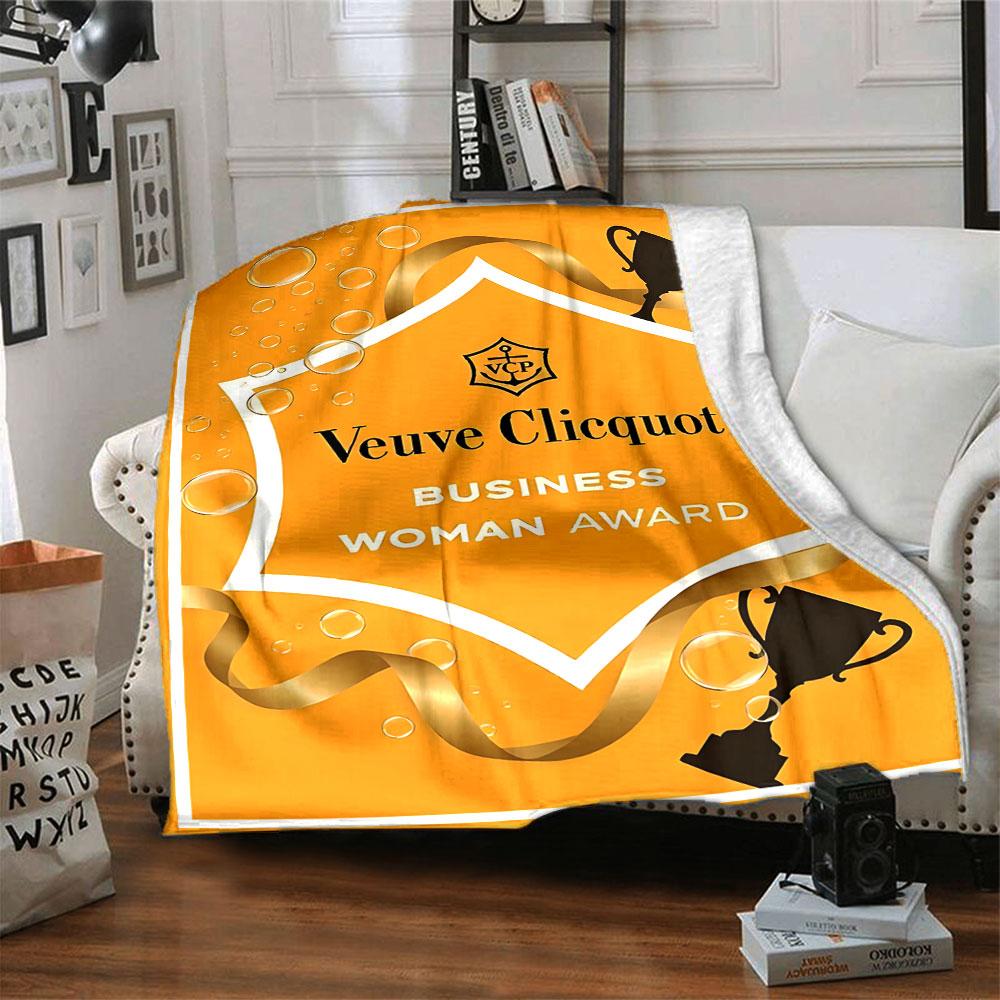 Veuve Clicquot Themed Blanket, Warm Coziness Couch Sofa Bed Blanket Home Decor