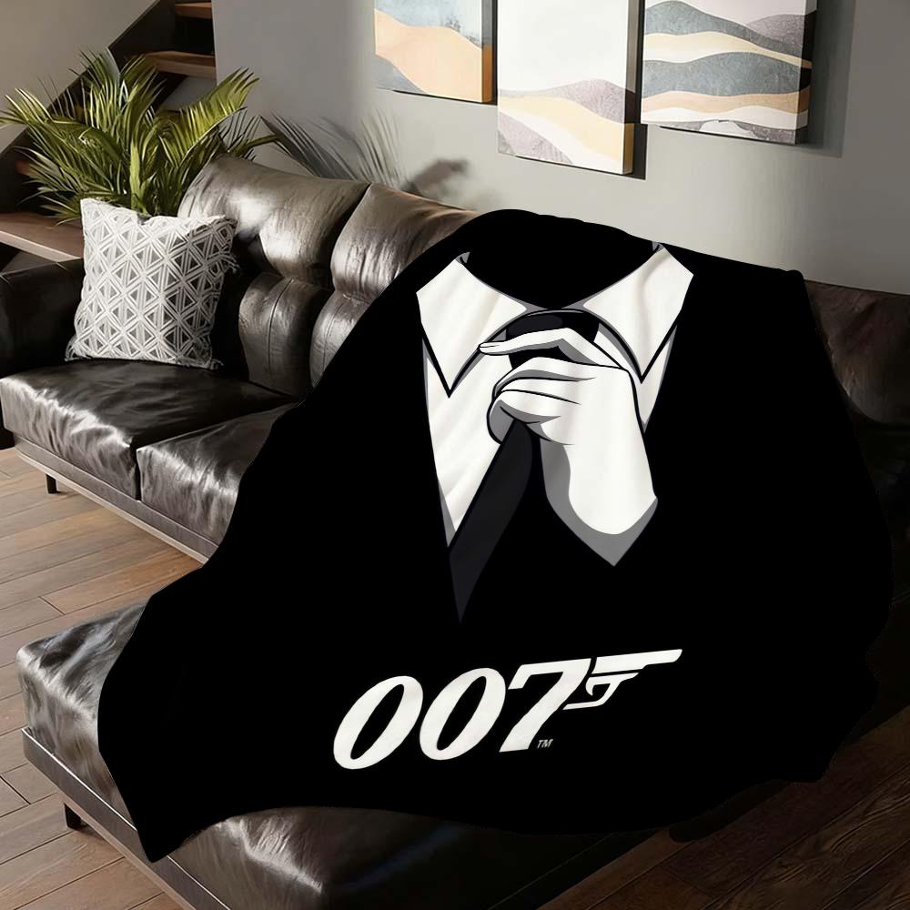 British Legend J James B Bond 007 Blanket Soft and Skin Friendly For Couch Bed Napping Bedspread All Seasons Comforter