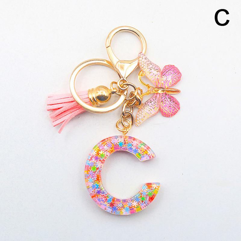 AZ 26 Буква Подвеска Брелок Кисточка Бабочка Подвески Брелоки Женские Украшения Сумка Автомобиль Брелок Подвеска