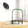40" Foldable Mini Fitness Trampoline, with Adjustable Foam Handle, Green