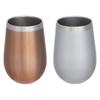 Maebata Thermo Round Tumbler Pair Vacuum Insulated Double Wall Stainless Steel Luxe Bronze Silver 350ml Gift Set 51431 &