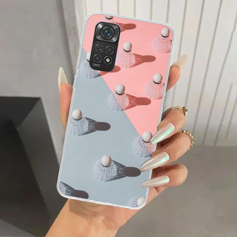 Спортивный чехол для телефона с принтом бадминтона для Xiaomi Redmi Note 15 14 14S 13 12S 12 Pro 11S 11 Plus 11T 11E 10S Мягкий чехол-накладка Redmi Нет