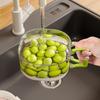 Fruit Strainer with Folding Handles Efficient Berry Rinsing Basket Draining Container for Washing Fruits And Vegetables