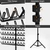 1 Set Braiding Hair Rack with Hair Clip Combs Height Adjustable Heavy Duty Salon Home Floor Standing Hair Extension Holder Hanger Rack