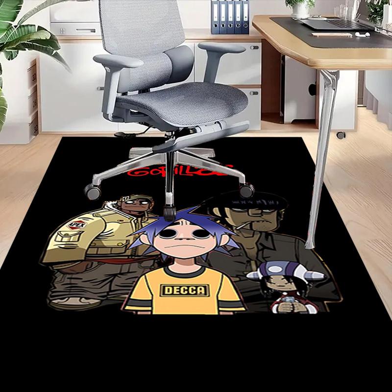 1 шт. ковер Gorillaz Decca, коврик для офиса, уличный коврик, декор для дома, ковер для зоны, фестиваль
