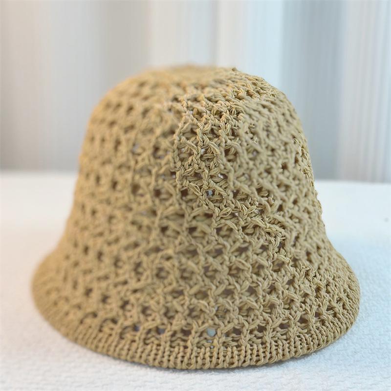Летняя шляпа-ведро с открытым верхом, женская дышащая шляпа, солнцезащитная шляпа с козырьком, модная шляпа-ведро для путешествий, шляпа от солнца