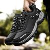 Роскошные кожаные кроссовки, мужская спортивная обувь, уличные кроссовки с толстой подошвой, на шнуровке, повседневные кроссовки, нескользящие, для ходьбы, походов, для мужчин