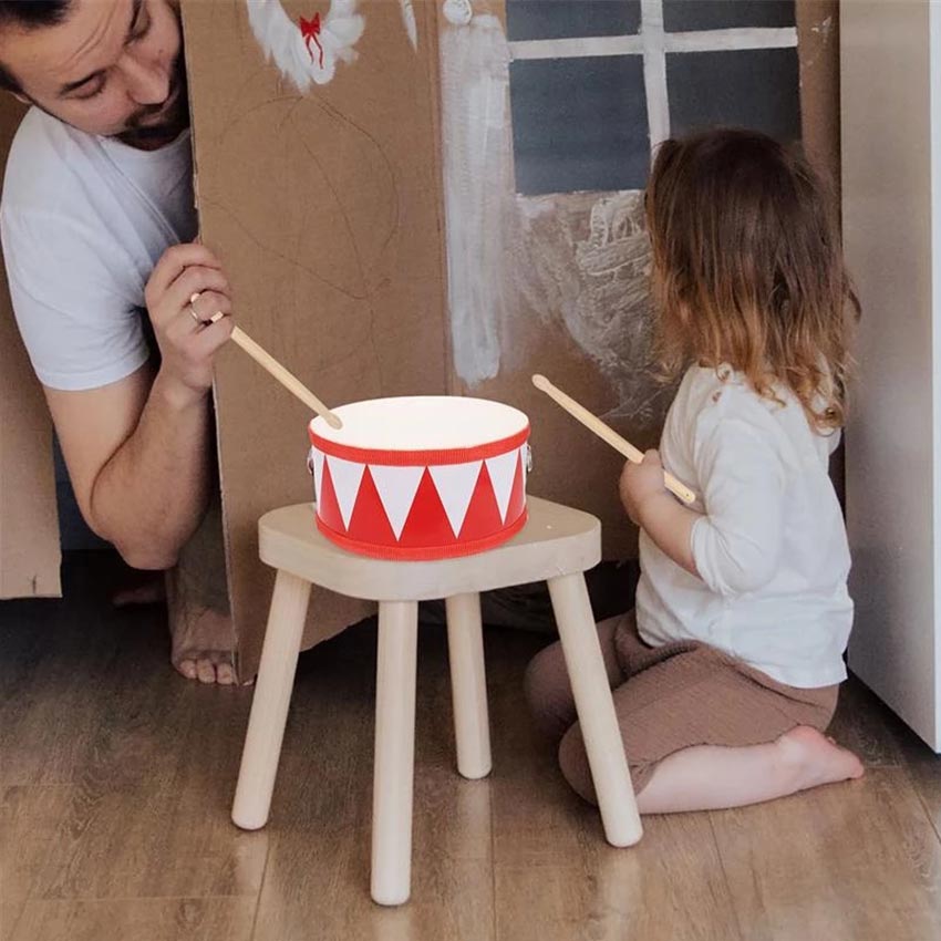 Drum Wood Kids Early Educational Musical Instrument For Children Baby Toys Beat Instrument Hand Drum Toys | Drum and Lyre Instrument | Drum Set