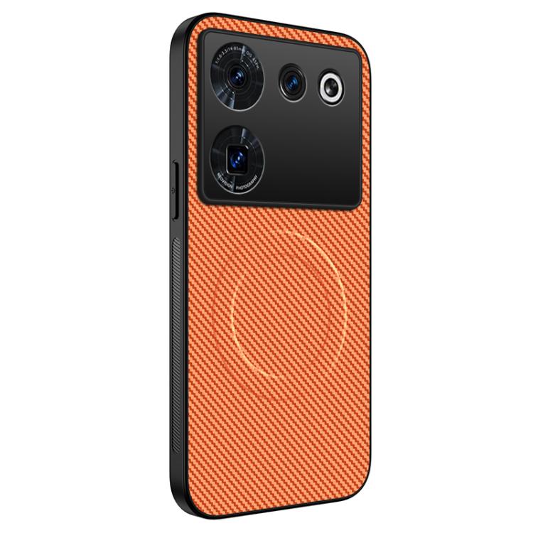 TQ Series Magnetic Carbon Fiber Texture PC Hybrid TPU Phone Case For ZTE nubia Z50