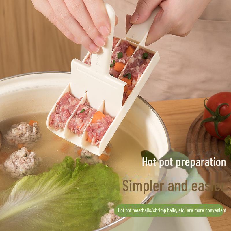 Машина для приготовления фрикаделек и креветок 3-в-1 и 4-в-1: Кухонный инструмент для жарки и отжимания рыбных шариков