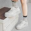 Высококачественный нишевый бренд Натуральная кожа Сплошные белые плоские кроссовки для мужчин женщин подростков пары Платье Обувь для увеличения роста