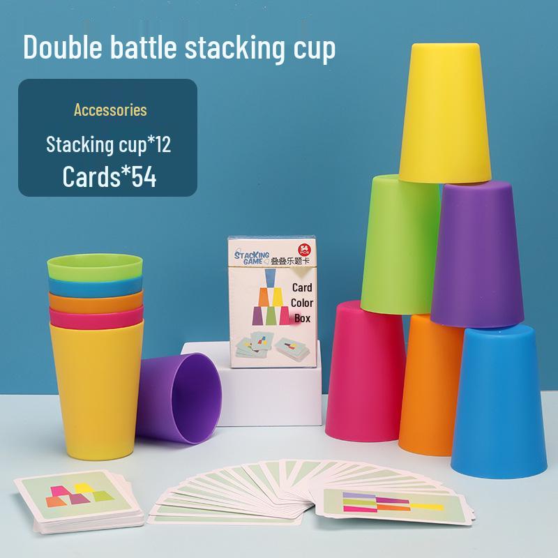 Cross-Border Battle Stacking Cups: Color Sorting & Cognitive Training Educational Game