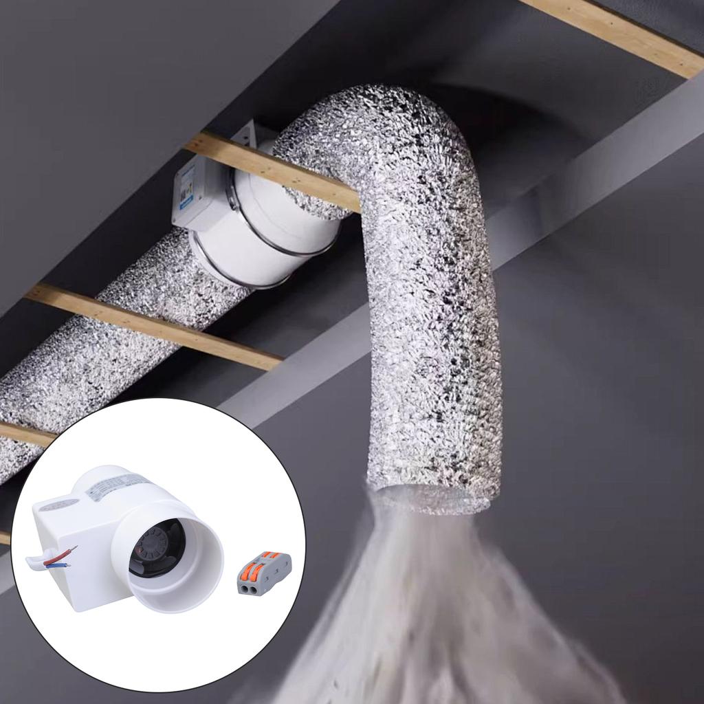 50мм 220В 50Гц 12Вт Встроенный канальный вентилятор Мини вытяжной вентилятор для гроутента, бокса для питомцев, теплицы, подвала, мастерской