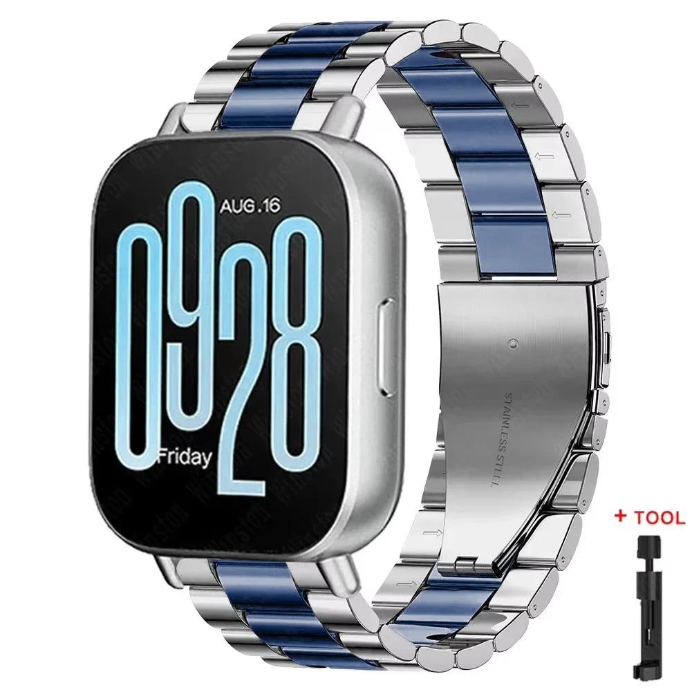 Ремешок из нержавеющей стали 22 мм для Redmi Watch 5 Active 5 Lite Металлический ремешок для Xiaomi Redmi Watch 3 Active 3 Lite Браслет Наручный ремешок