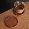 Круглая подставка из орехового дерева, подставка под напиток в японском стиле, коврик для стола, подставка под чашку для чая и кофе, деревянные подставки под стаканы, подставка для столовых приборов