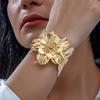 DIEZI Персонализированные Панк Браслеты-манжеты с цветами и листьями для женщин, Винтажный золотой цвет, Металлический браслет, Панк, Новый подарок, Ювелирные изделия